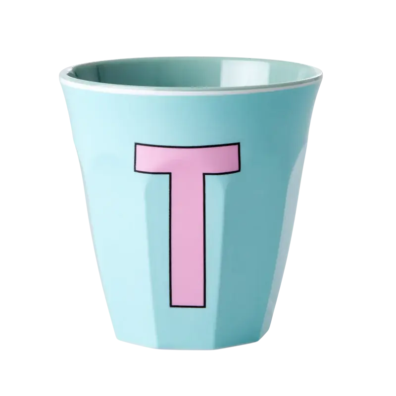Foto 1 Melamine alfabet beker Pink T