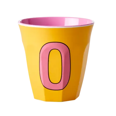 Foto van Melamine alfabet beker Pink O