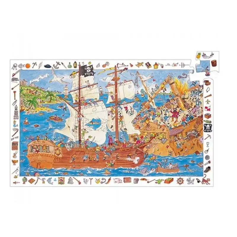 Foto 1 Djeco puzzel piraat 100st