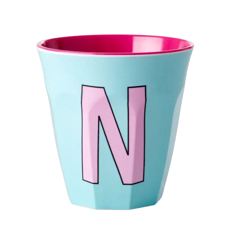 Foto 1 Melamine alfabet beker Pink N