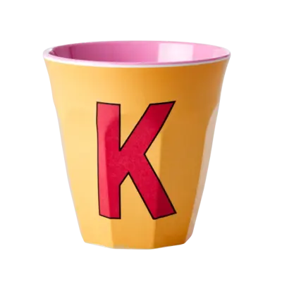 Foto van Melamine alfabet beker Pink K