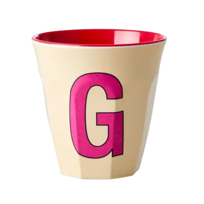 Foto van Melamine alfabet beker Pink G