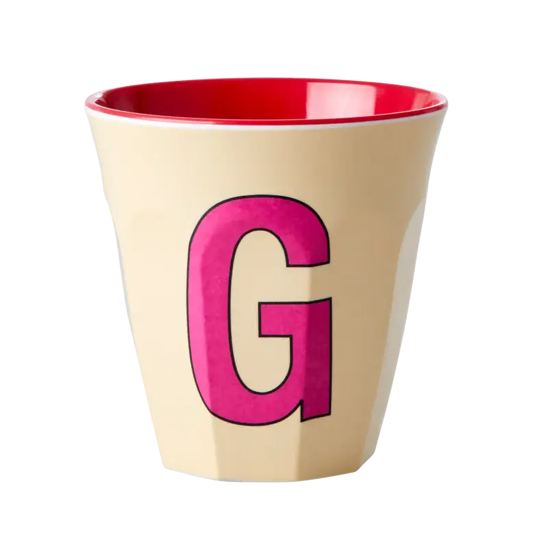 Foto 1 Melamine alfabet beker Pink G