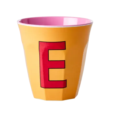 Foto van Melamine alfabet beker Pink E