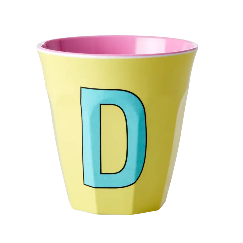 Foto 1 Melamine alfabet beker Pink D