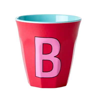 Foto van Melamine alfabet beker Pink B