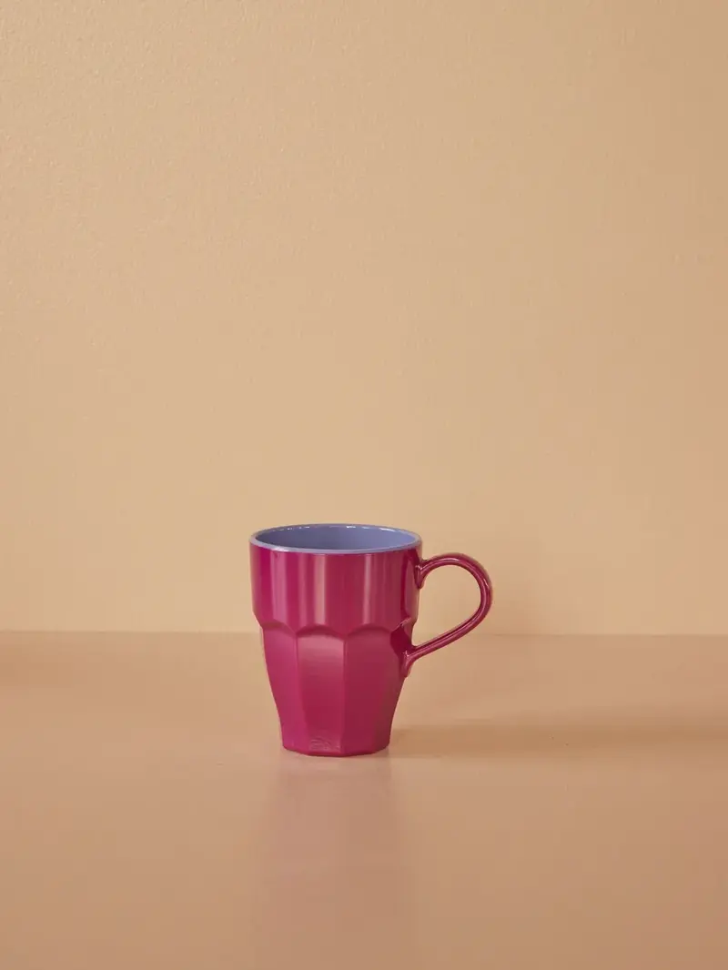 Foto 2 Melamine beker met oor Plum