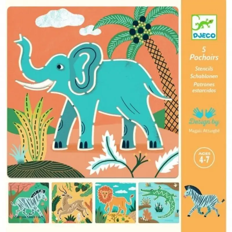 Foto 1 Djeco sjablonen safari