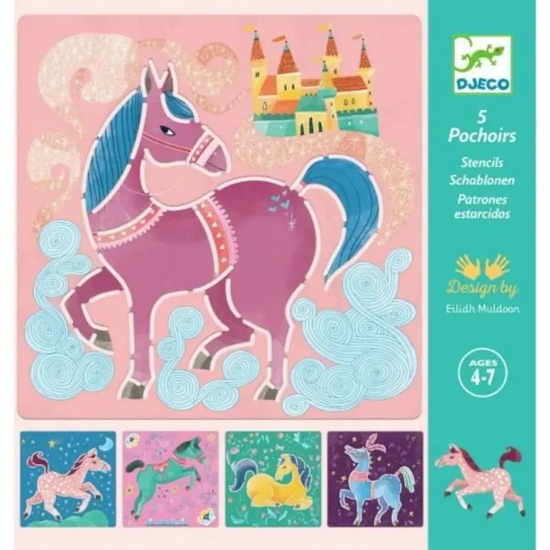 Foto 1 Djeco sjablonen paarden