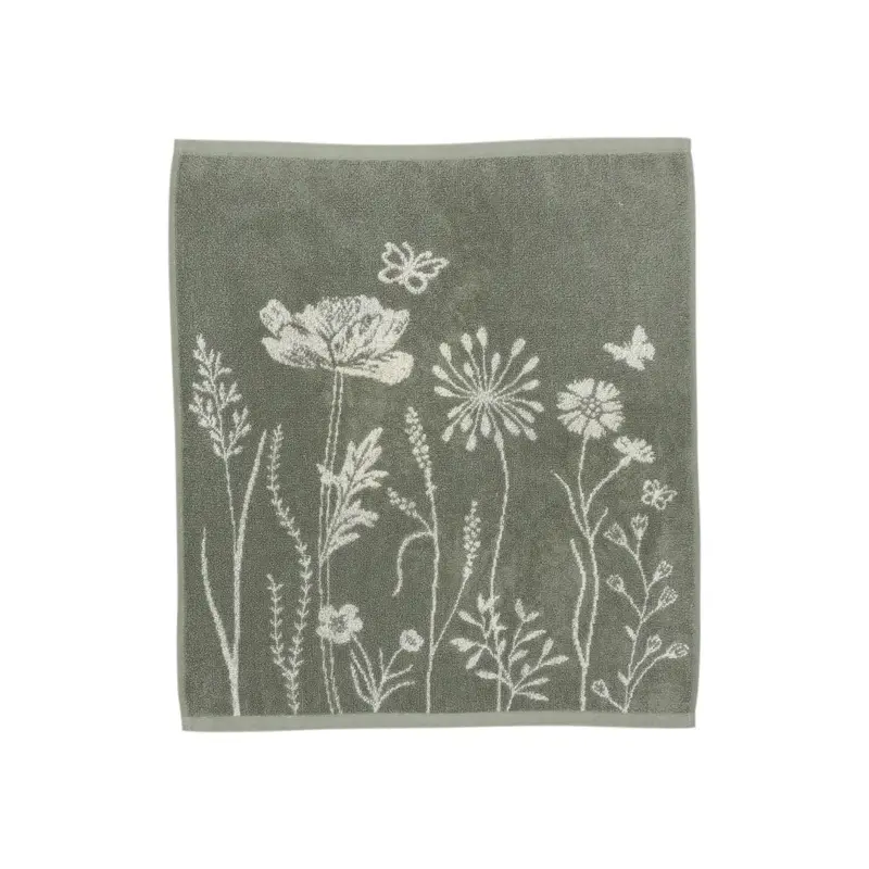 Foto 2 Handdoek Wild Flowers Groen