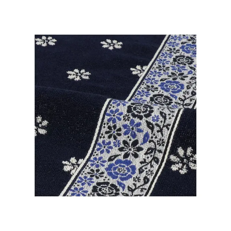 Foto 2 Handdoek Belle Fleur Blauw