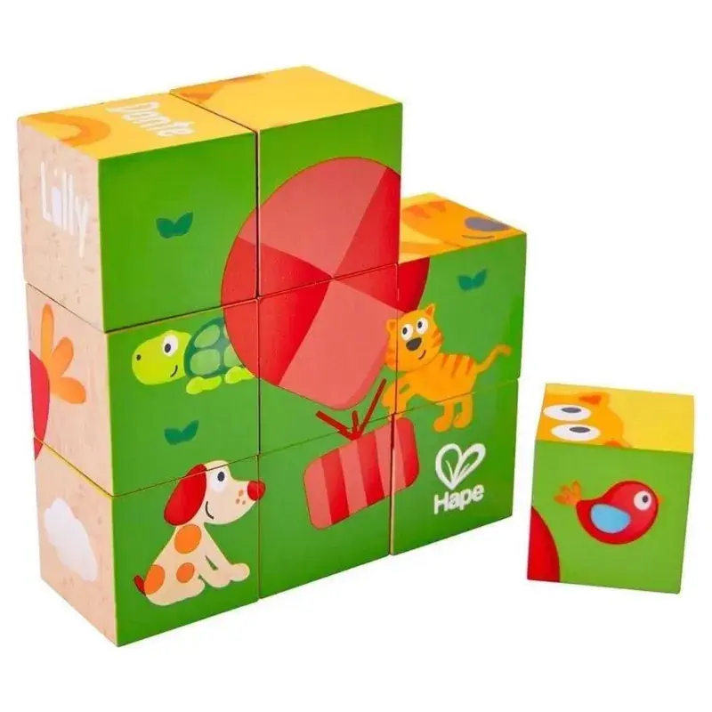 Foto 3 Houten blokpuzzel vrienden