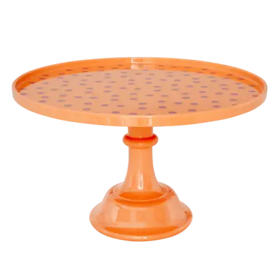 Foto van Cake stand Orange dots