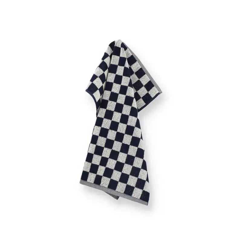 Foto 1 Handdoek grote blok d. blauw