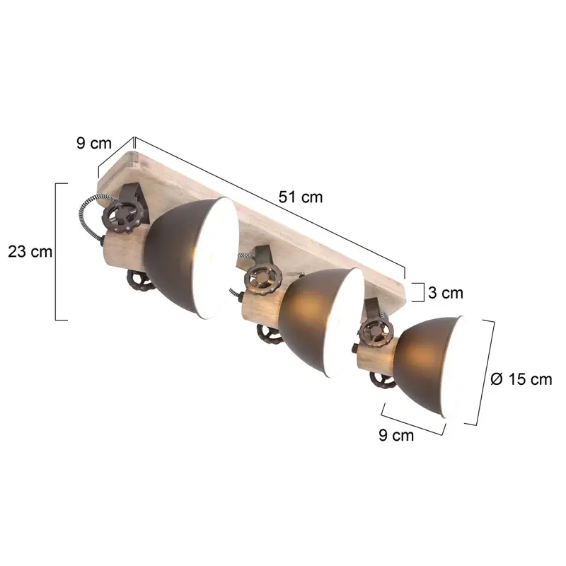 Foto 6 Plafondlamp Gearwood 2133A Antraciet Gearwood 2133A