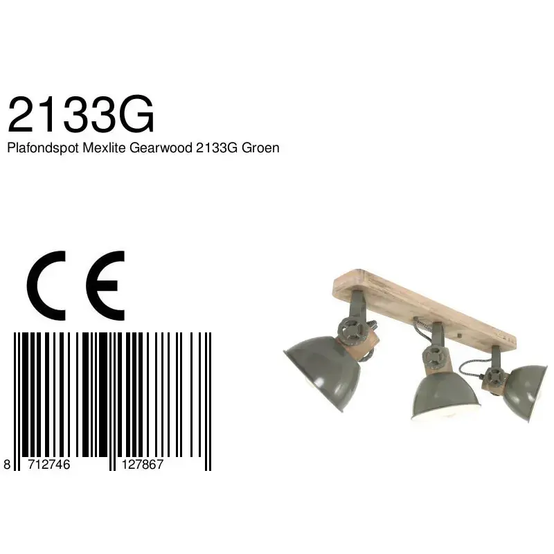 Foto 6 Plafondlamp Gearwood 2133G Groen Gearwood 2133G