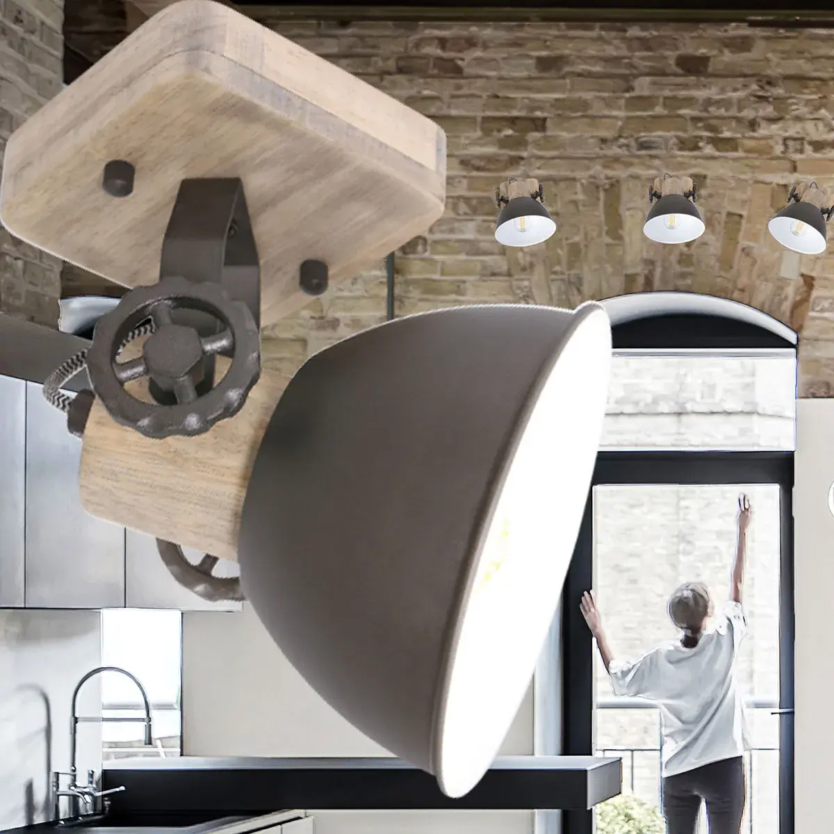 Foto 2 Plafondlamp Gearwood 7968A Antraciet Gearwood 7968A