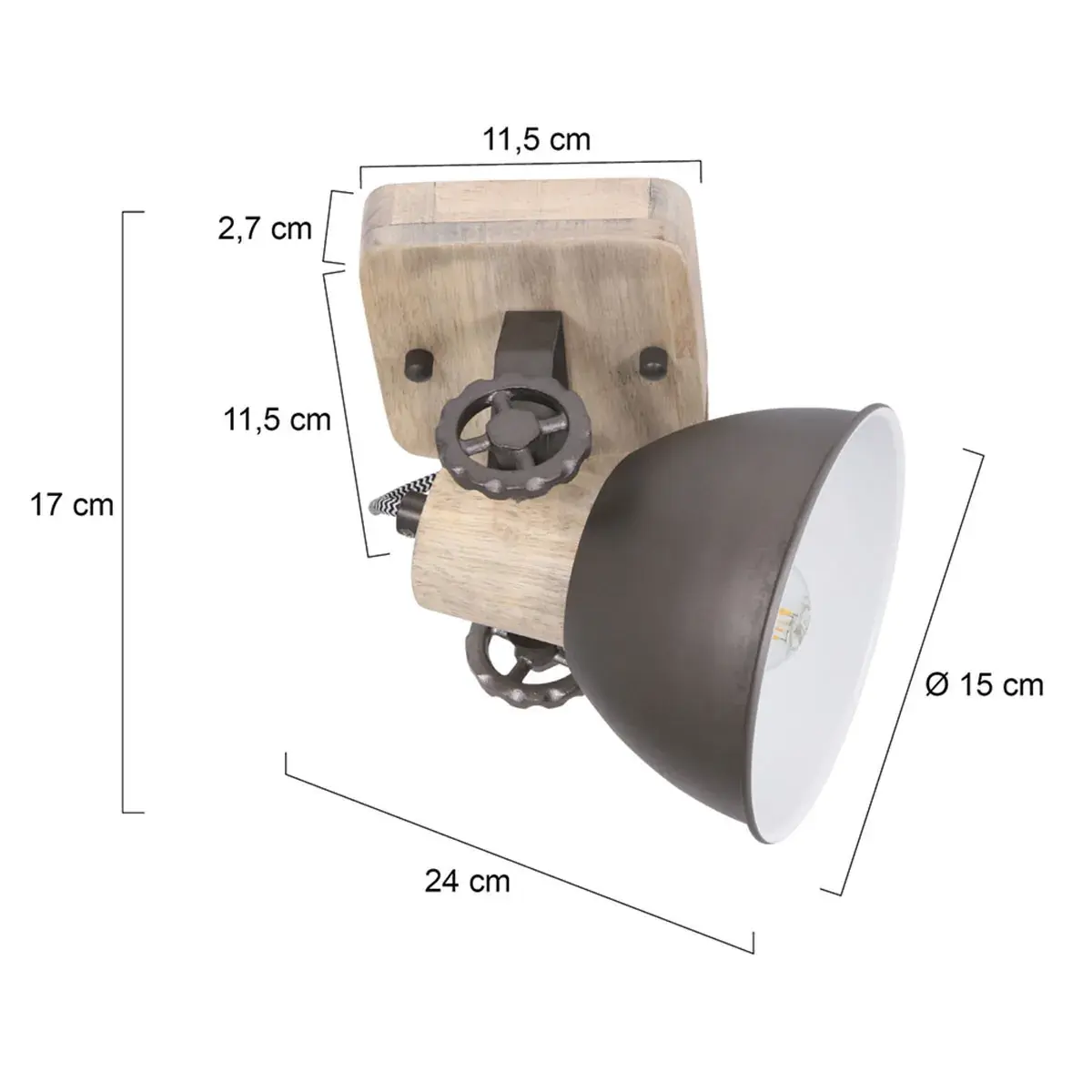 Foto 6 Plafondlamp Gearwood 7968A Antraciet Gearwood 7968A