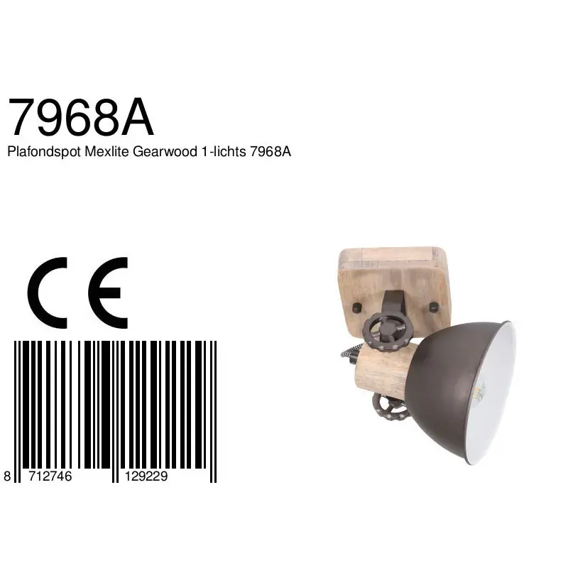 Foto 7 Plafondlamp Gearwood 7968A Antraciet Gearwood 7968A