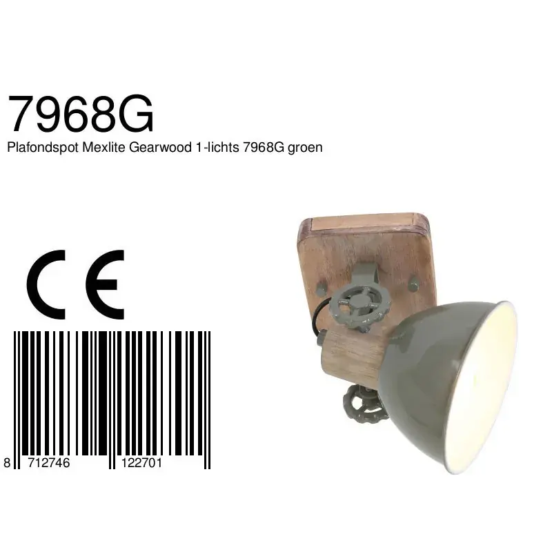 Foto 7 Plafondlamp Gearwood 7968G Groen Gearwood 7968G