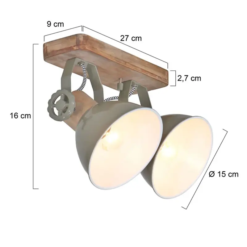Foto 4 Plafondlamp Gearwood 7969G Groen Gearwood 7969G