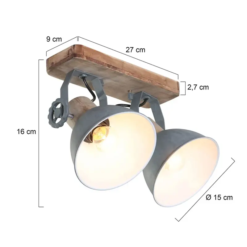Foto 7 Plafondlamp Gearwood 7969GR Grijs Gearwood 7969GR