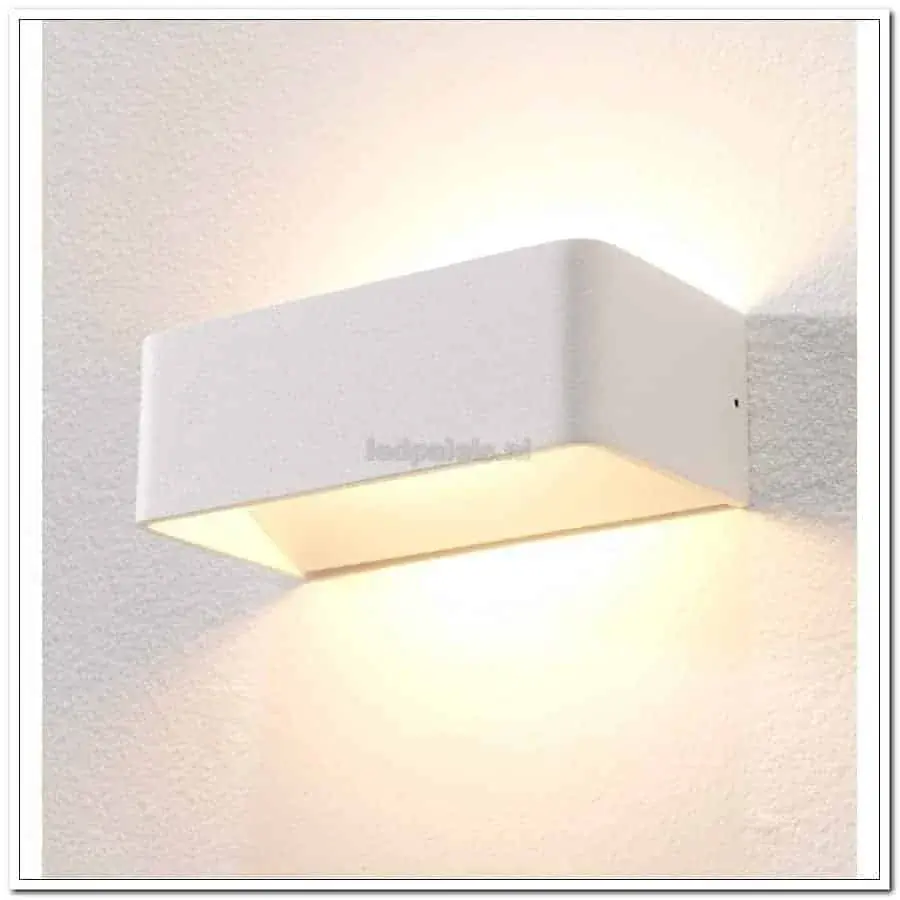 Foto 7 Mainz wandlamp wit  WL MAINZ ALU  LED wit 7 cm