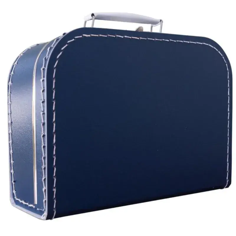 Foto 1 Koffertje donkerblauw wit 25cm