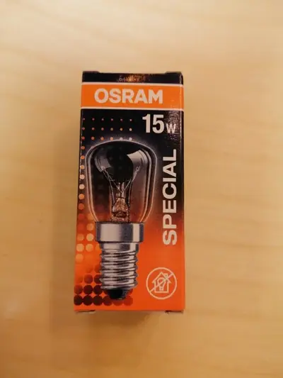 Foto van Osram schakelbordlamp 15w E14 230V helder T25 parfumlampje ( 18-4152 phil) 15-4152