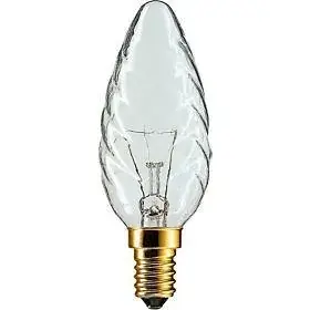 Foto van Kaarslamp 25w e14 gedraaid/tors helder ( 18-32529 6-32529) 6-881434642