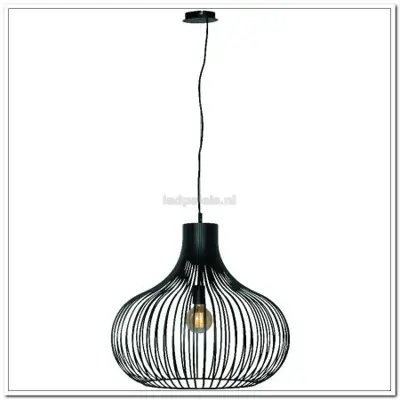 Foto van Hanglamp Aglio 60cm Zwart H 7844 Z