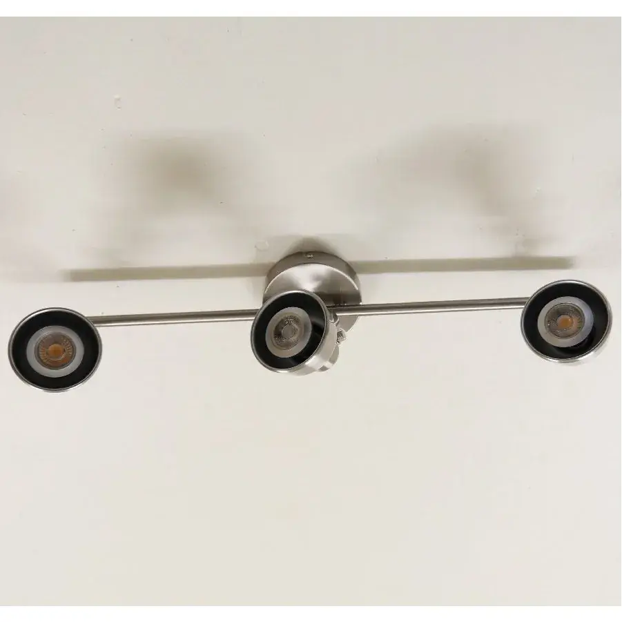 Foto 9 Spot 3lichts Odisseo LED Staal PL 2431 S Incl Ledlampjes