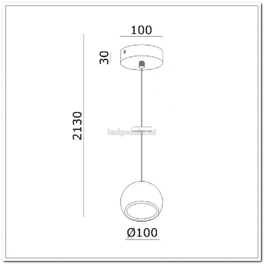 Foto 3 HL zwart "Denver" IP20 dimbaar LED 7W 2700K 896lm