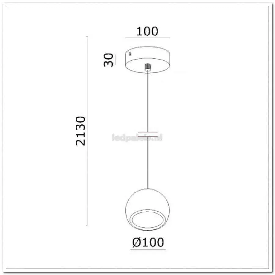 Foto 6 HL zwart "Denver" IP20 dimbaar LED 7W 2700K 896lm