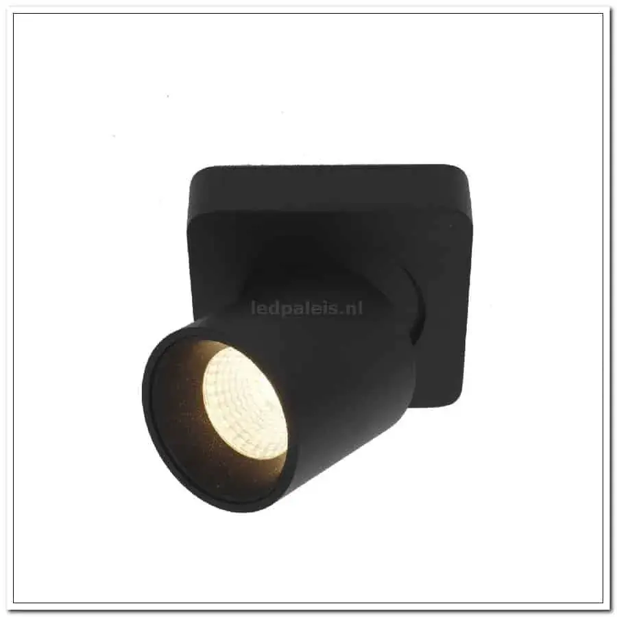 Foto 4 spot laguna zwart 1-lichts vierkant IP20 LED 6W 2700K 540lm dimbaar