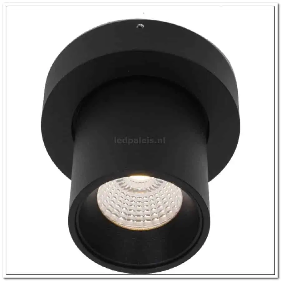Foto 4 spot laguna zwart 1-lichts rond IP20 LED 6W 2700K 540lm dimbaar