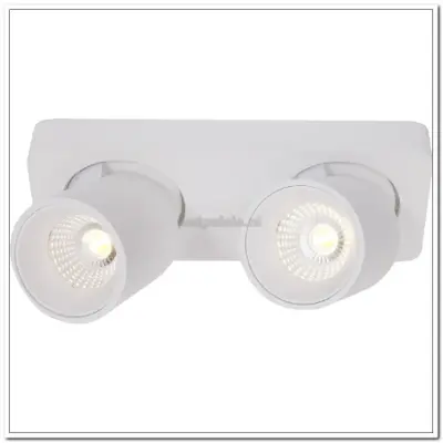 Foto van Spot laguna wit 2-lichts IP20 LED 2x6W 2700K 1080lm dimbaar