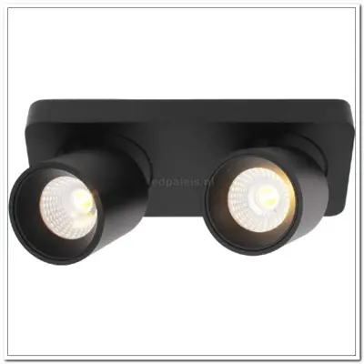 Foto van sport laguna zwart 2-lichts IP20 LED 2x6W 2700K 1080lm dimbaar