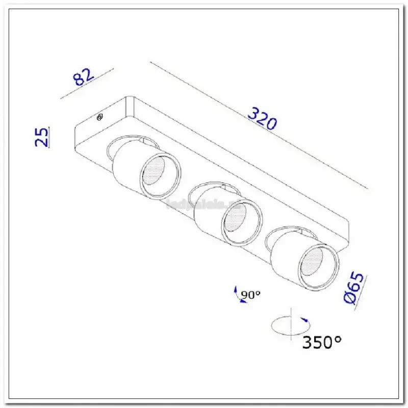 Foto 2 PL laguna wit 3-lichts spot IP20 LED 3x6W 2700K 1620lm dimbaar