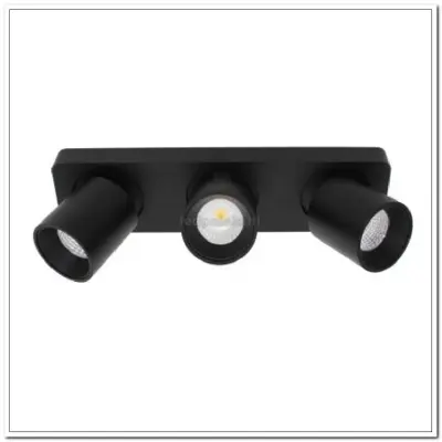 Foto van spot laguna zwart 3-lichts IP20 LED 3x6W 2700K 1620lm dimbaar