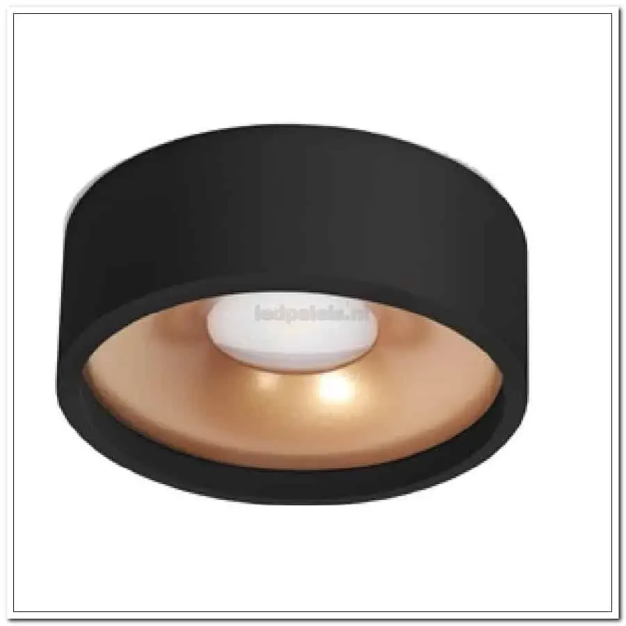 Foto 2 PL zwart/goud "Orlando" Ø14cm 5h LED 10W 2700K 1000lm