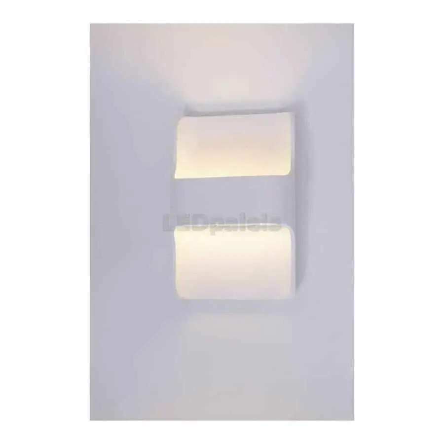 Foto 11 Wandlamp wit up/down "Dallas" IP54 LED 2x8W 2700K 1440lm dimbaar
