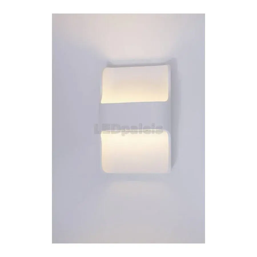Foto 3 Wandlamp wit up/down "Dallas" IP54 LED 2x8W 2700K 1440lm dimbaar