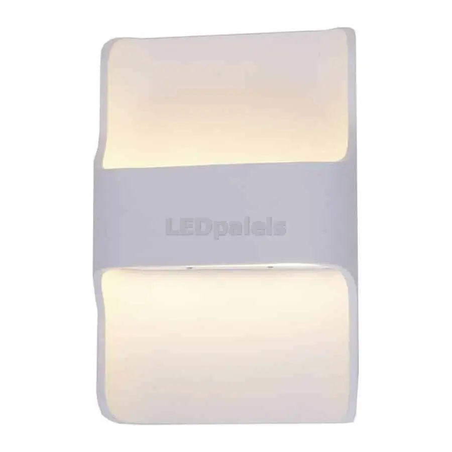 Foto 10 Wandlamp wit up/down "Dallas" IP54 LED 2x8W 2700K 1440lm dimbaar