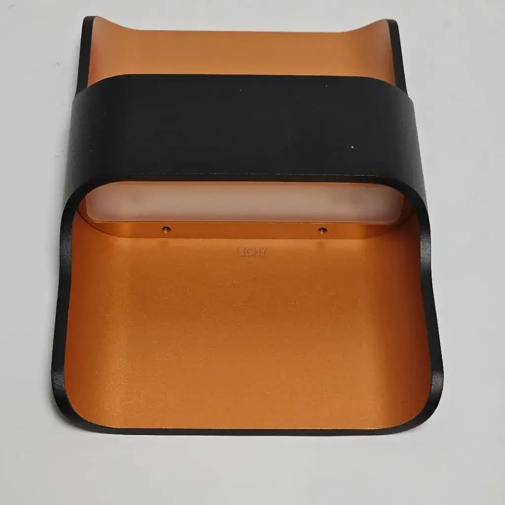 Foto 4 Wandlamp zwart goud up down Dallas IP54 LED 2x8W 2700K 1440lm dimbaar