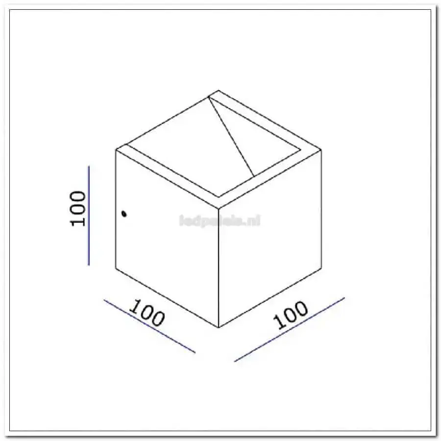 Foto 3 WL zwart/goud 1l "Fulda" 10x10x10cm LED 6W 2700K 500lm dimbaar