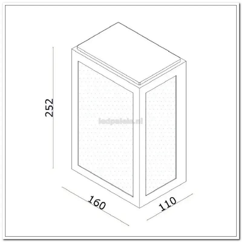 Foto 2 WL rowin zwart 1l buitenlamp 25x16x11cm E27 IP44