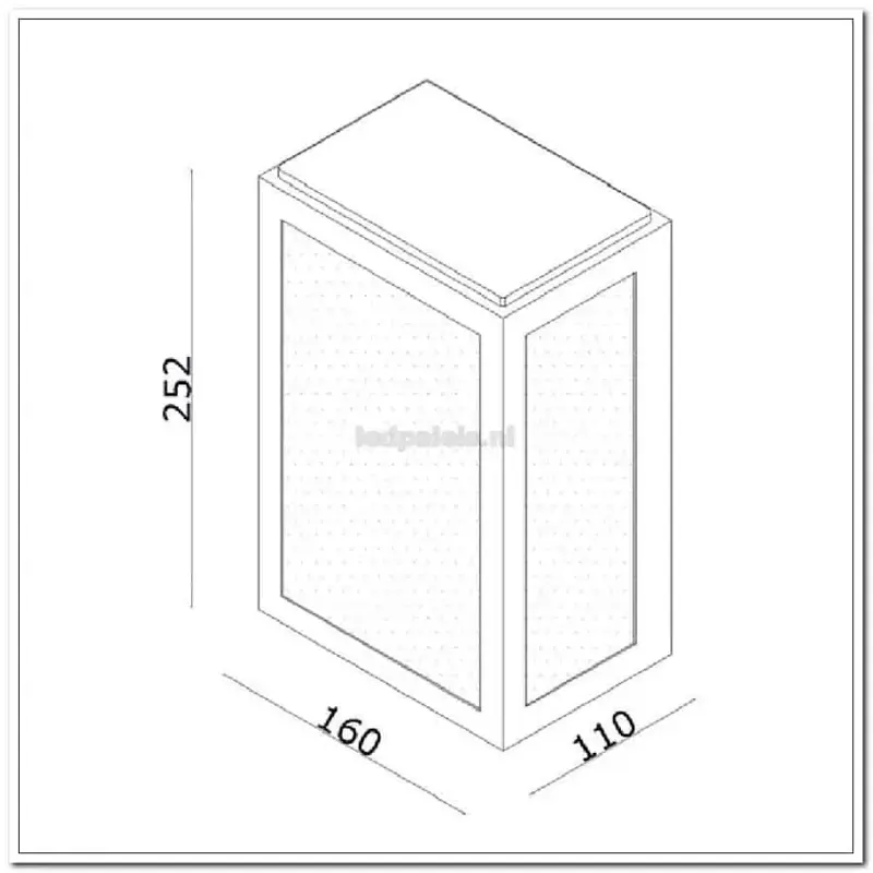 Foto 5 WL rowin zwart 1l buitenlamp 25x16x11cm E27 IP44