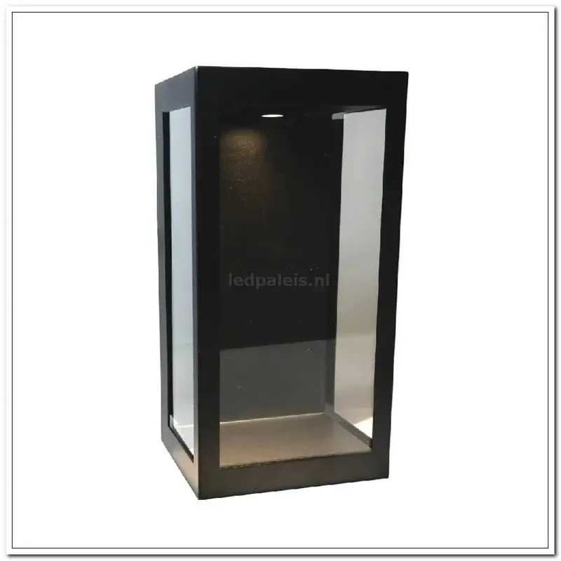 Foto 1 WL Rowin LED zwart buitenlamp 16x14x32cm LED 3W 3000K IP44