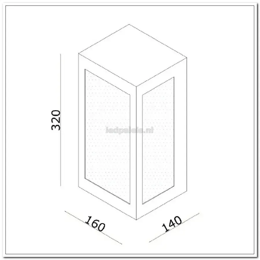 Foto 2 WL Rowin LED zwart buitenlamp 16x14x32cm LED 3W 3000K IP44